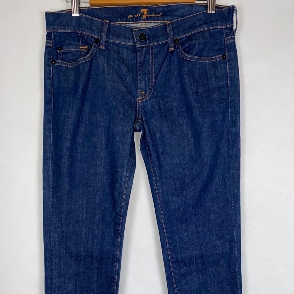 NWOT 7 For All Mankind Roxanne Skinny Slim Leg Denim Blue Jeans